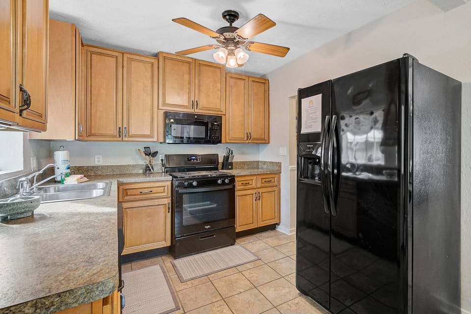 Fully stocked kitchen