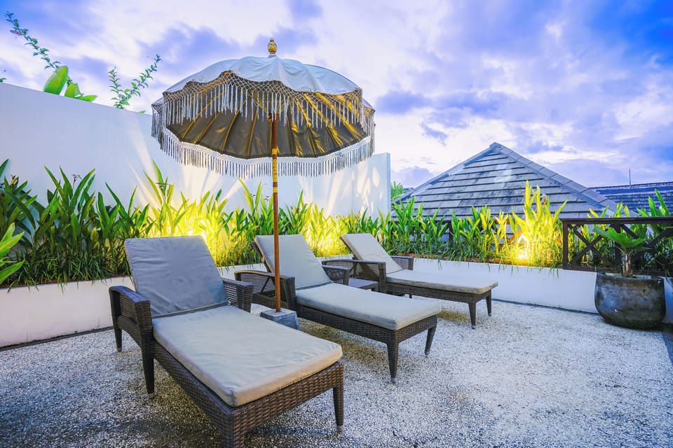 Family Villa, 3 Bedrooms, Private Pool, Garden View | Terrace/patio