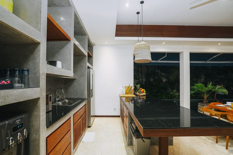 Family Villa, 3 Bedrooms, Private Pool, Garden View | Private kitchen | Fridge, microwave, espresso maker, coffee/tea maker