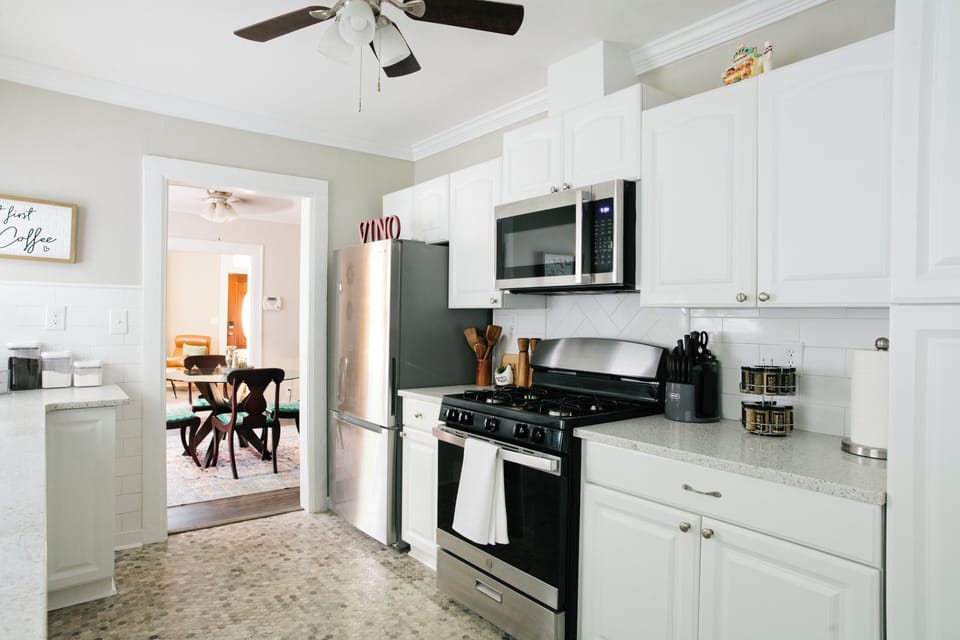 Enjoy cooking in our full kitchen