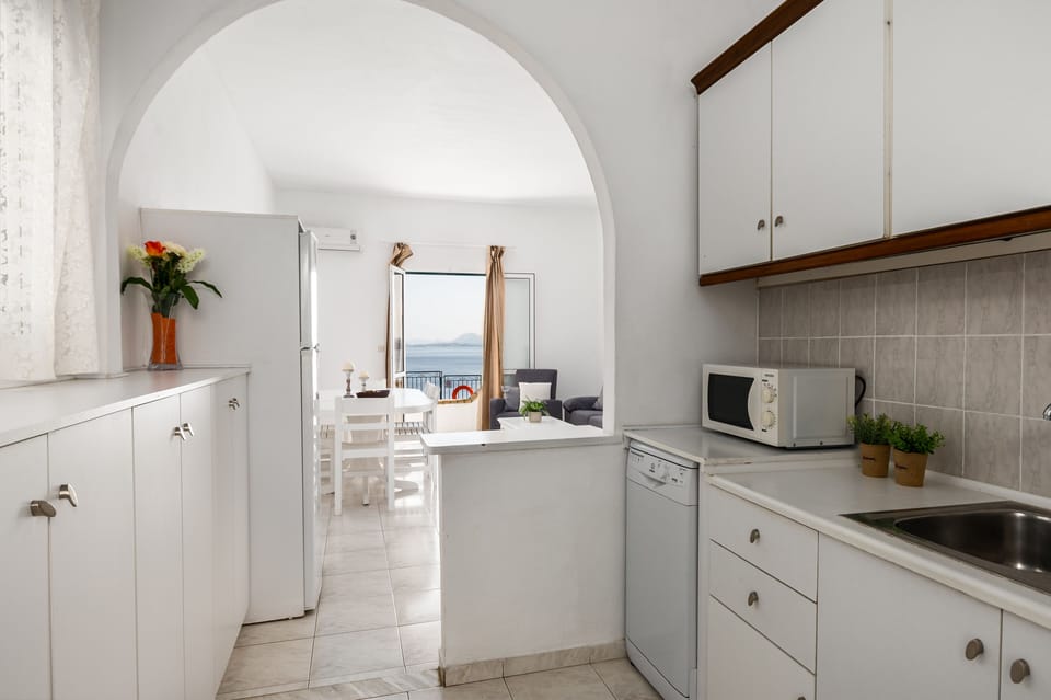 Villa | Private kitchen | Fridge, microwave, oven, stovetop