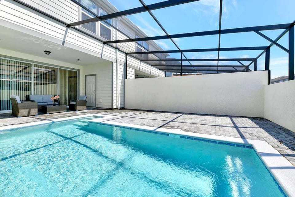 private pool with furniture
