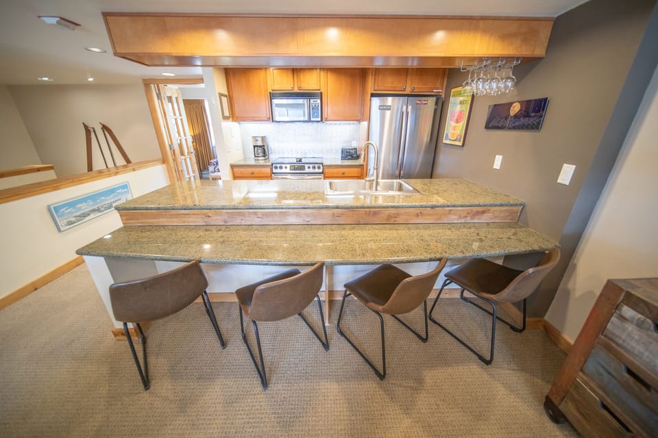Convenient barstool seating
