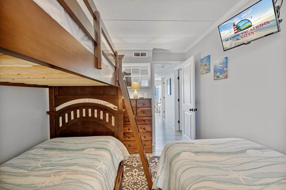 Turn on your favorite tv show and take a nice nap after a long morning on the beach.