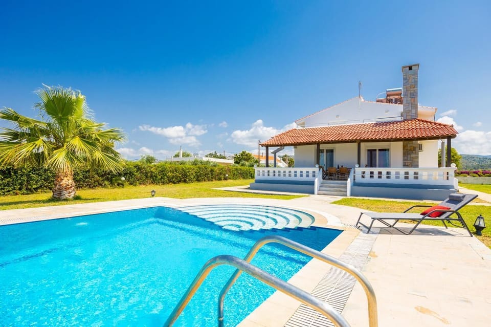 Beautiful villa with private pool, terrace, and garden with sea views
