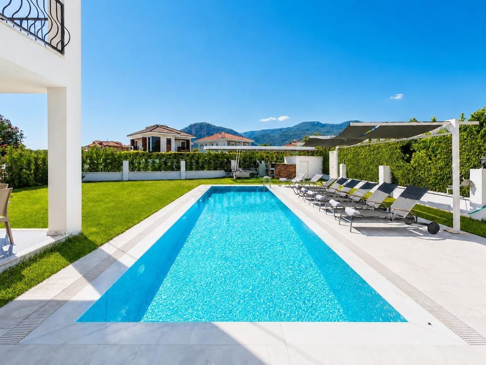 Private pool, terrace, and garden