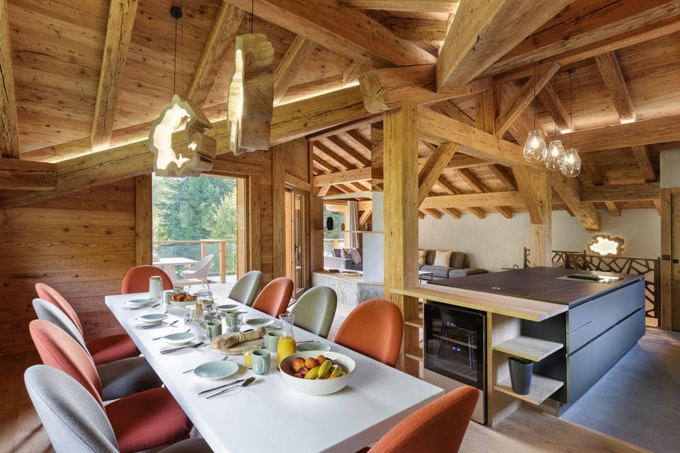 Open plan kitchen and living space