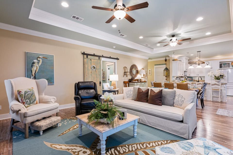Sink into plush seating surrounded by tasteful decor in this upscale living space