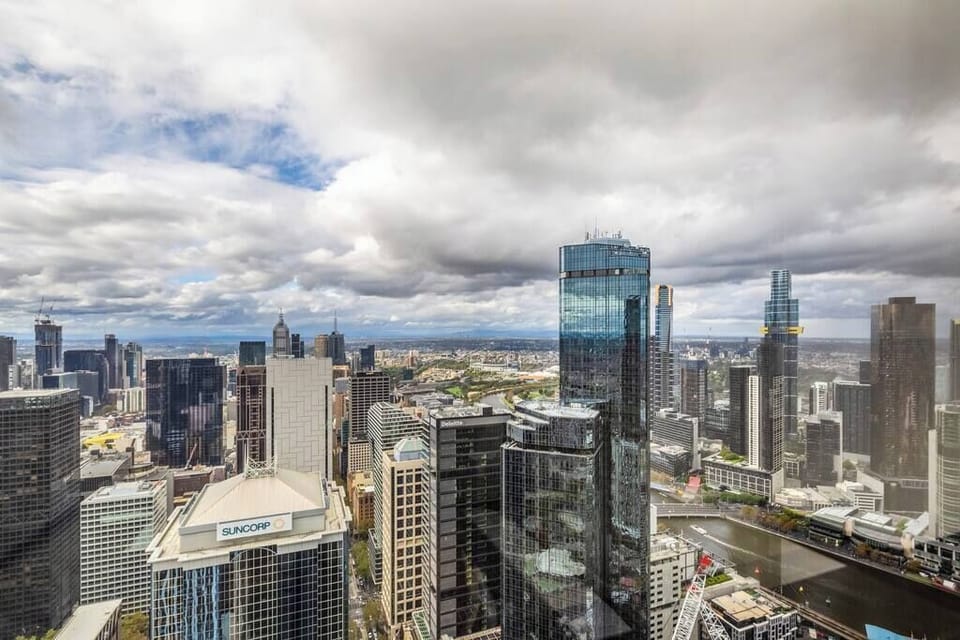 The overlooking city view.