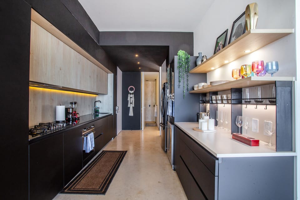 The kitchen has all the necessary cookware to prepare your meals