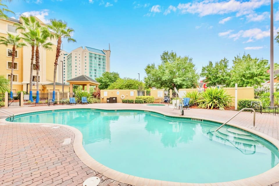 Dive Into Relaxation At The Sparkling Communal Pool