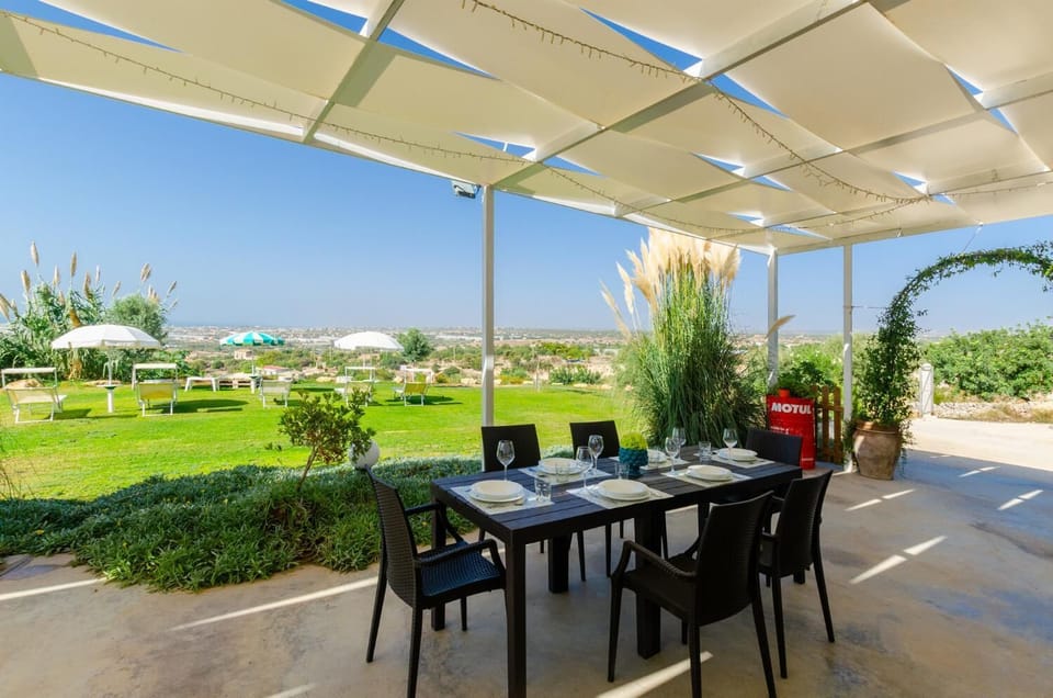 Sheltered terrace area