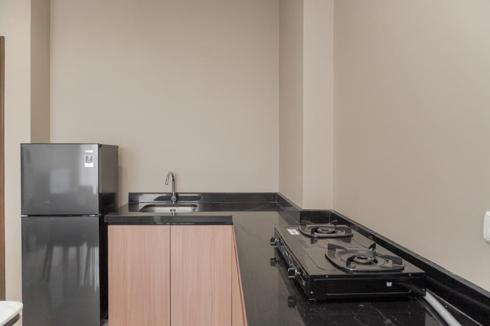 Apartment | Private kitchen | Full-size fridge, stovetop