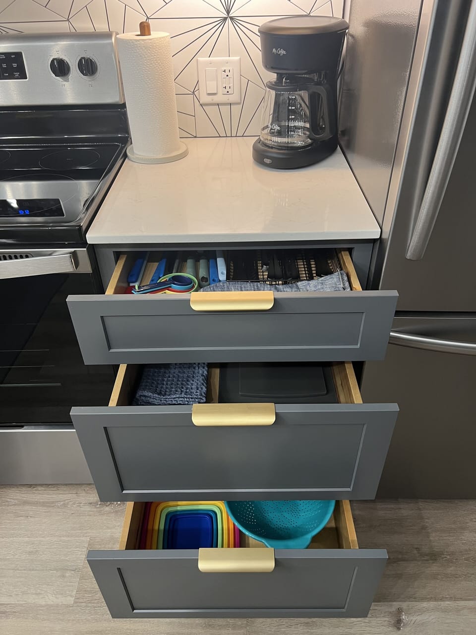 Fully stocked kitchen