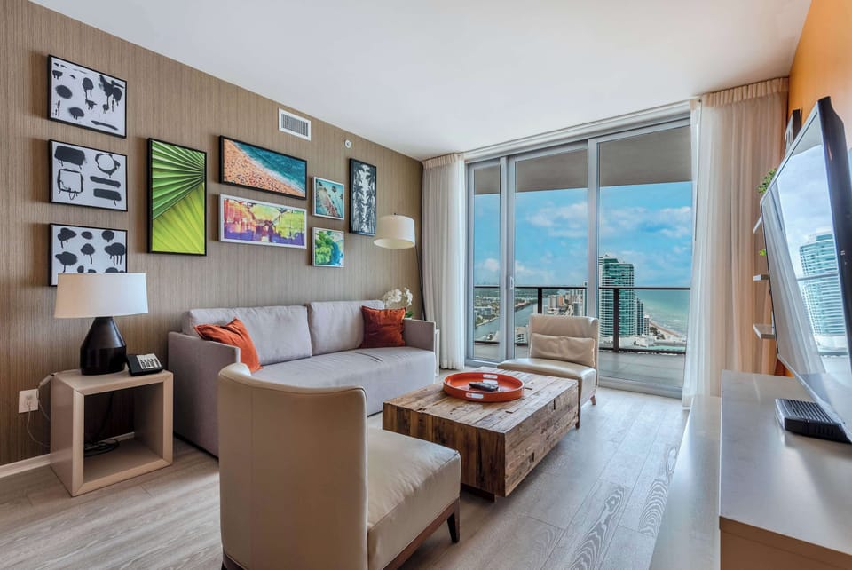 Condo, Multiple Beds, Balcony, Ocean View (Oceanview Luxury Kaleidoscope) | Living area | 42-inch flat-screen TV with digital channels, TV