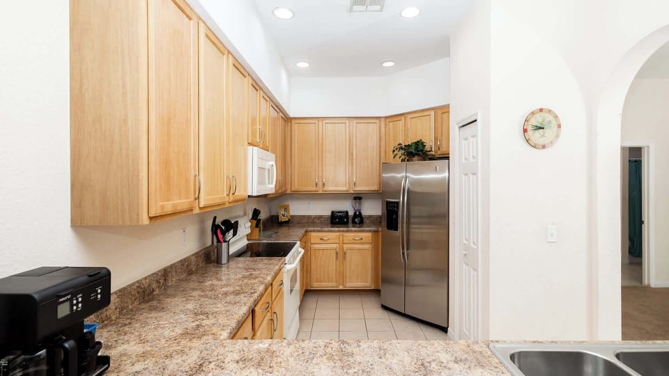 Condo, Multiple Beds, Balcony, Garden View (Sunset Serenity at Caribe Cove Resort) | Private kitchen | Fridge, microwave, oven, stovetop