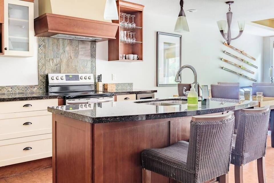Stylish kitchen with room to dine and entertain.