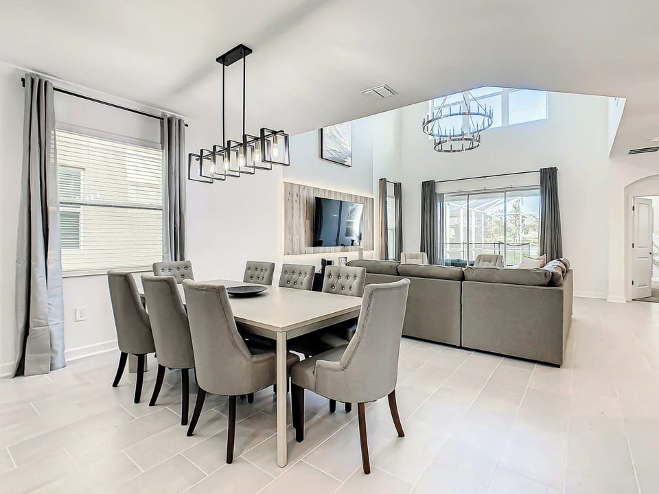 Spacious Dining Area Flowing into the Bright Living Room