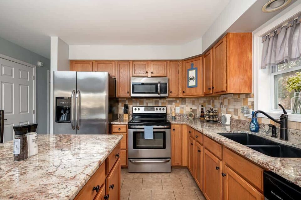 The kitchen is has all the cooking and dining basics you need to make meals for the whole group.