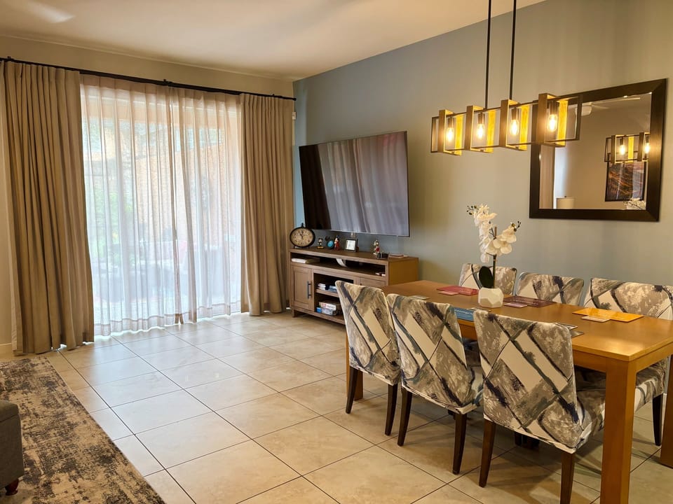 TV and dining area
