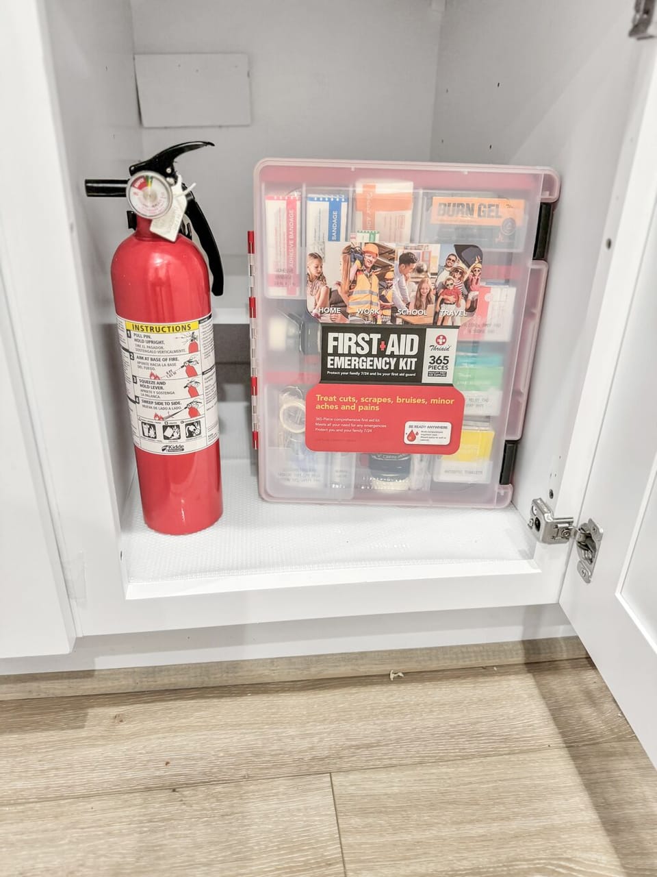 Kitchen Fire extinguisher and First Aid kit