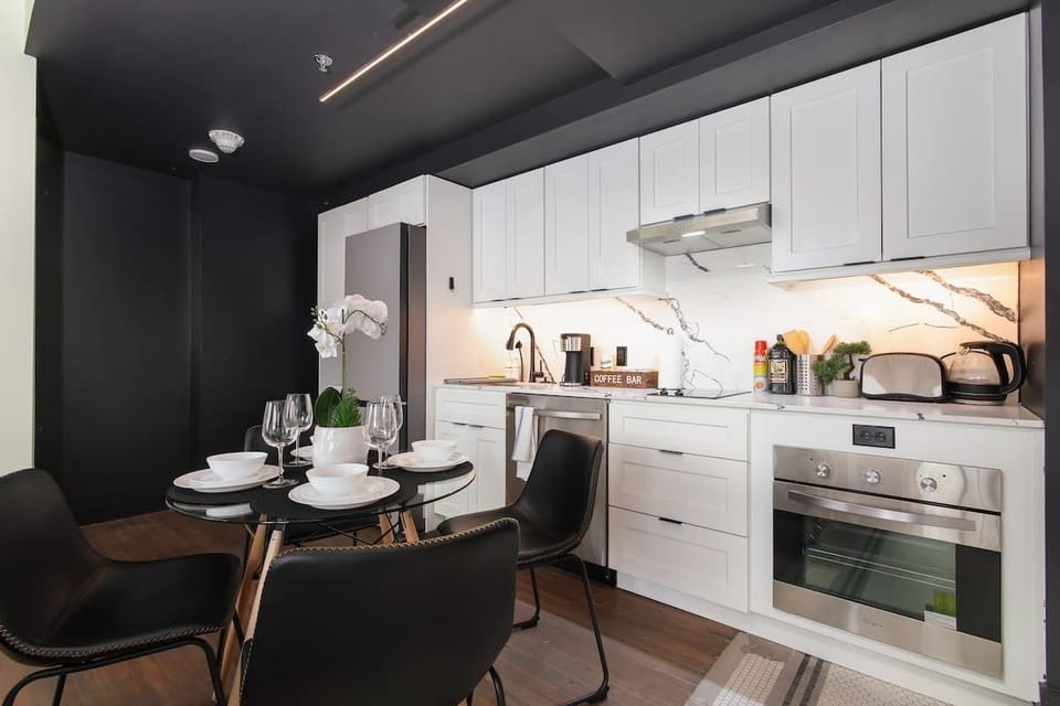 Kitchen with everything you need, plus a cozy dining area.