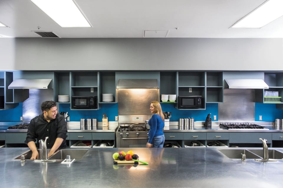 Shared fridge, microwave