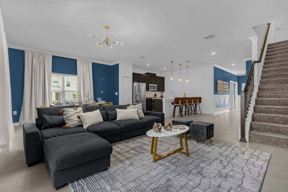 living room with smart tv