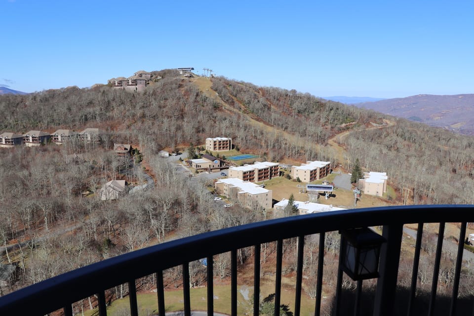 View of ski slopes