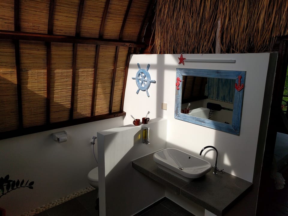 Traditional Double Room (No Hot Water in Showers/Bathroom) | Bathroom | Shower, rainfall showerhead, soap, shampoo