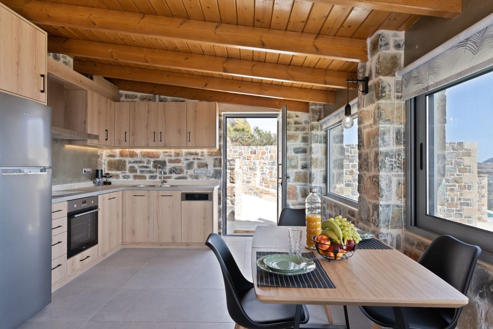 Kitchen area and the dining table