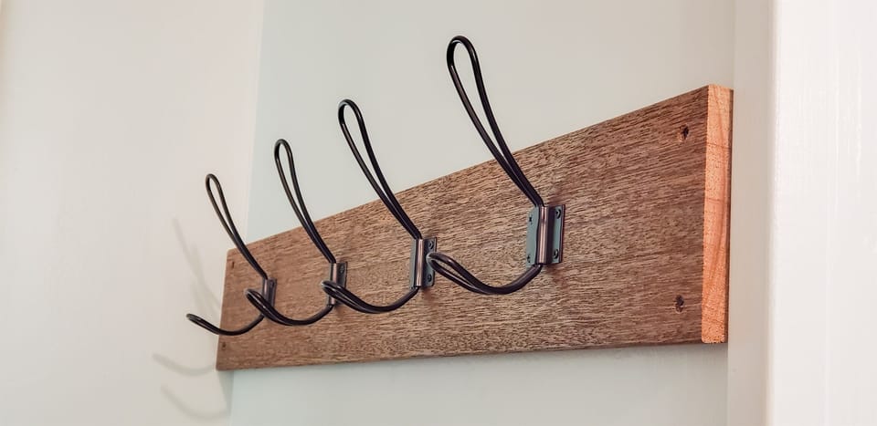 Hooks are conveniently available throughout the cottage for all your beach towels, swim gear, and fall and winter jackets!