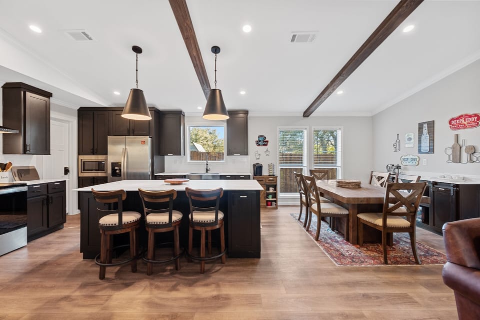 Kitchen and dining area