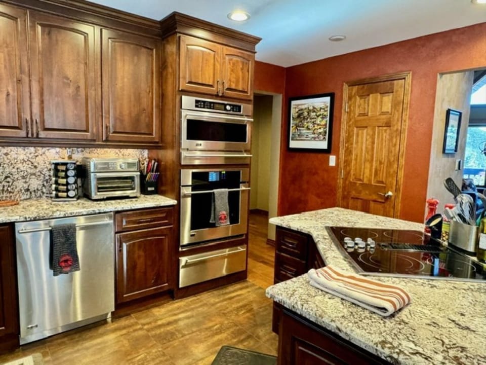 Custom kitchen with GE Monogram appliances
