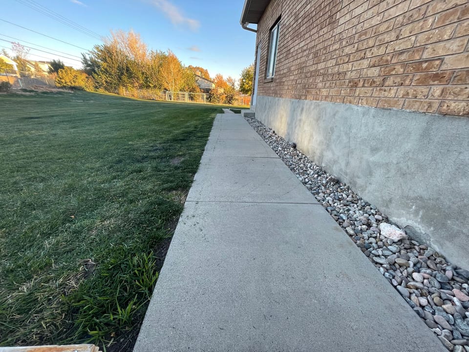 Sidewalk to the patio