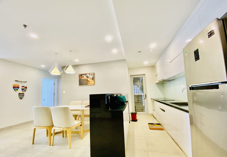 Standard Apartment | Private kitchen | Full-size fridge, microwave, stovetop, rice cooker