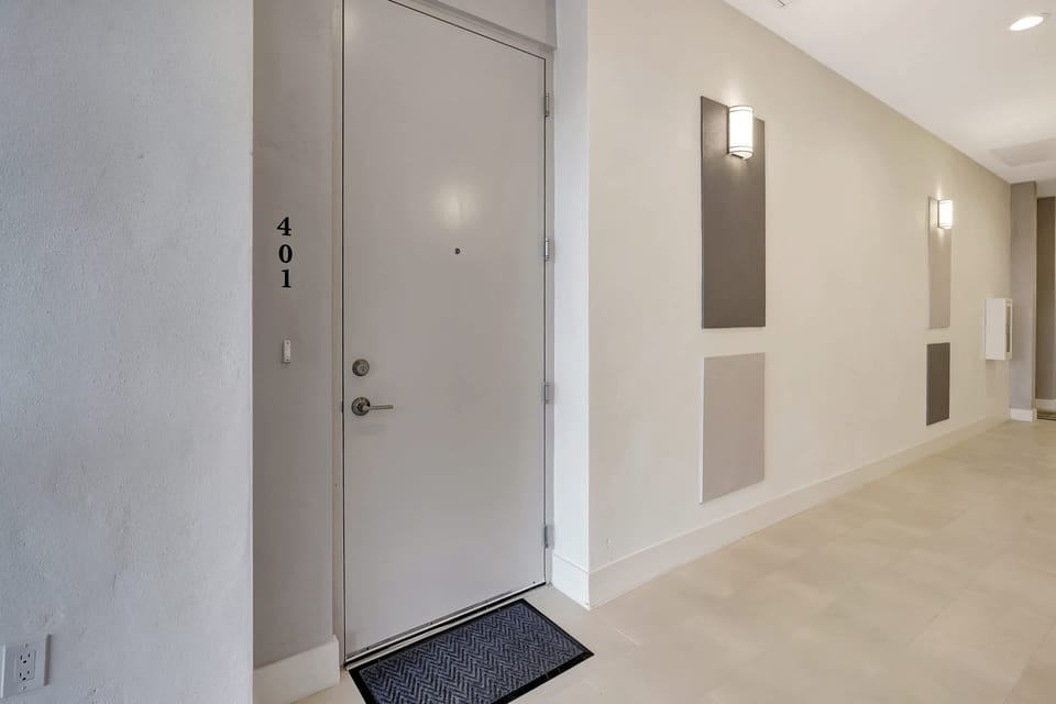 The main entrance of our condo, located on the fourth floor