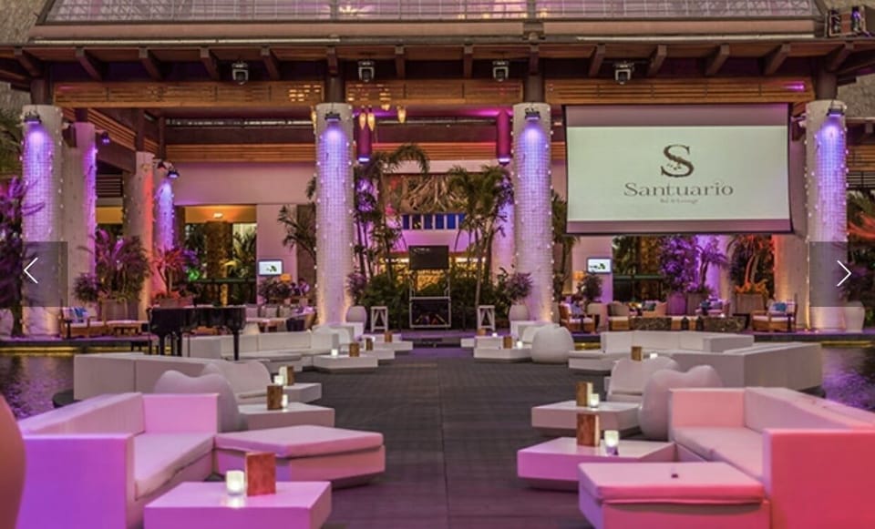Outdoor banquet area