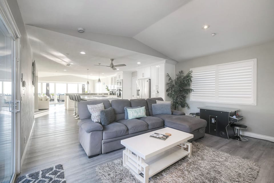 Smart TV, fireplace, video games, DVD player