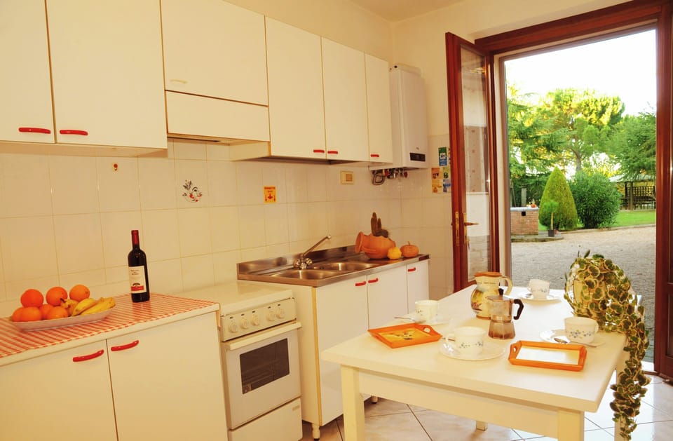 Family Apartment, 2 Bedrooms, 2 Bathrooms, Courtyard Area | Private kitchen | Fridge, oven, stovetop, coffee grinder
