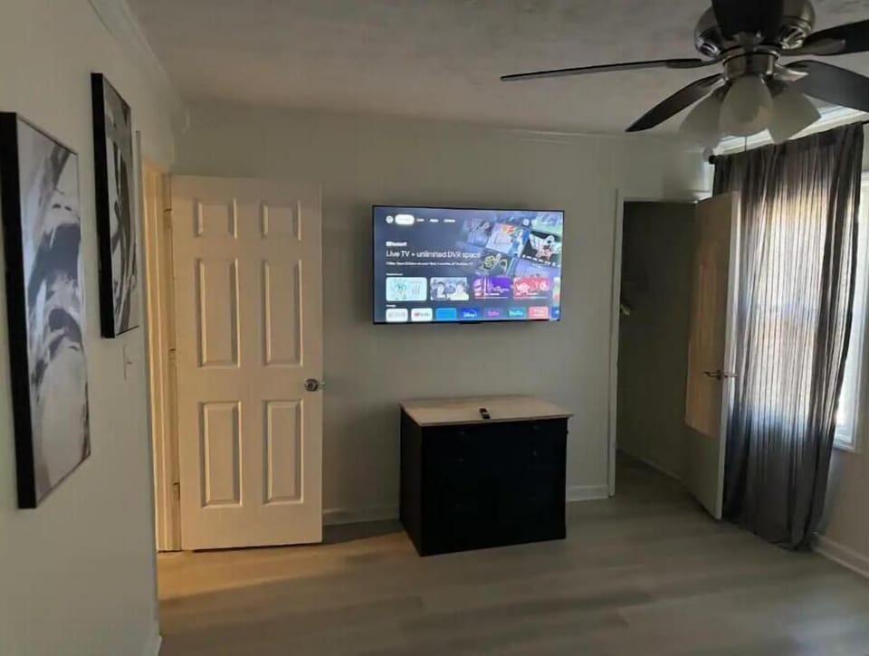 55-inch TV in Bedroom 2 (Blue Room)