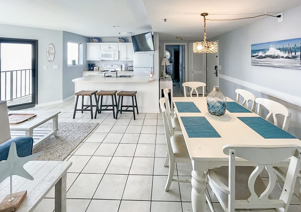Open concept living space- bright & airy with stunning views