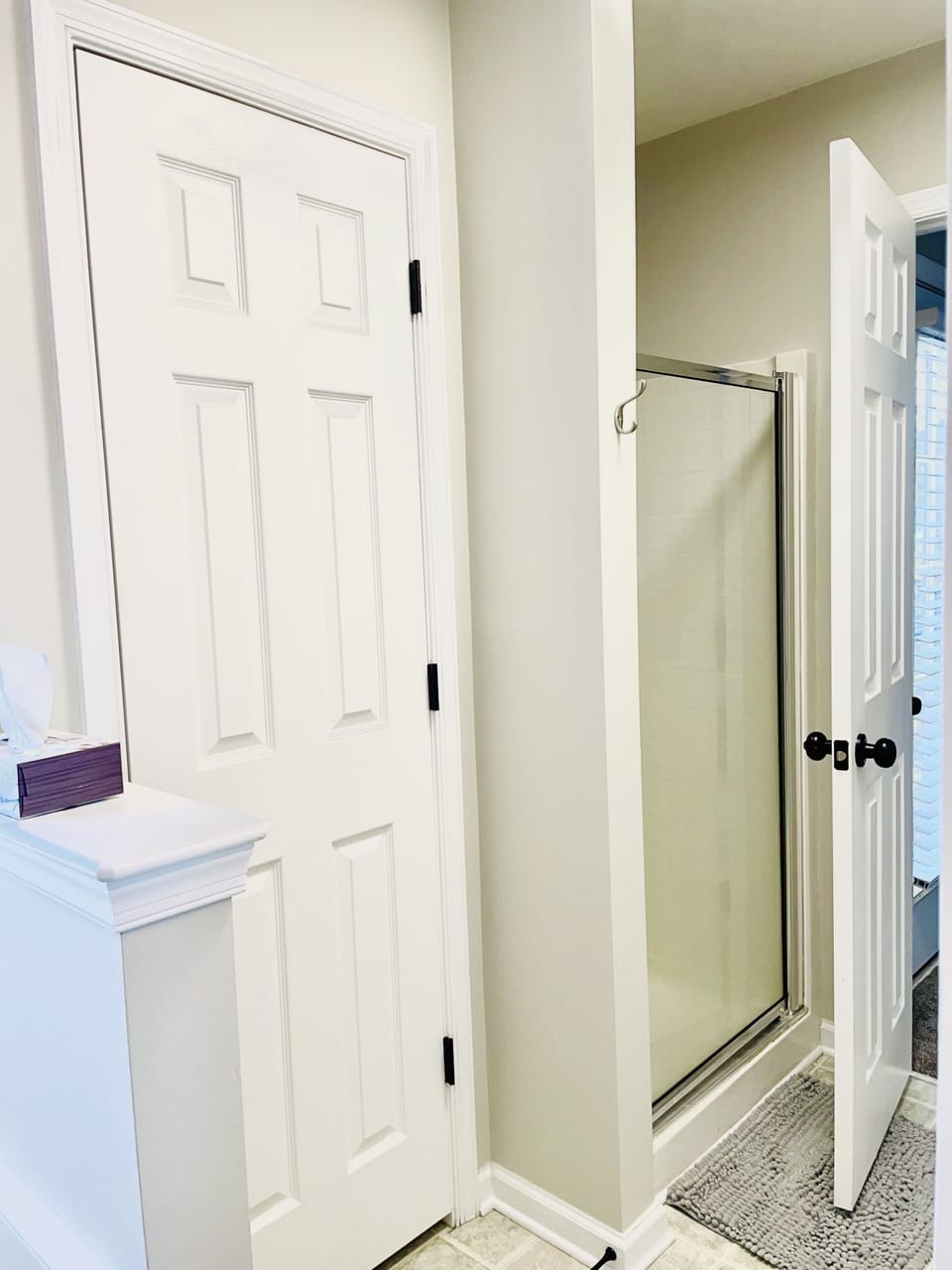Master Bathroom | Linen Closet | Walk In Shower