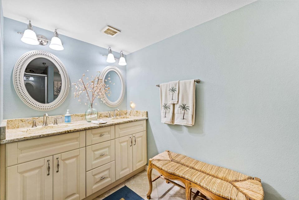 Beautiful primary bathroom space.