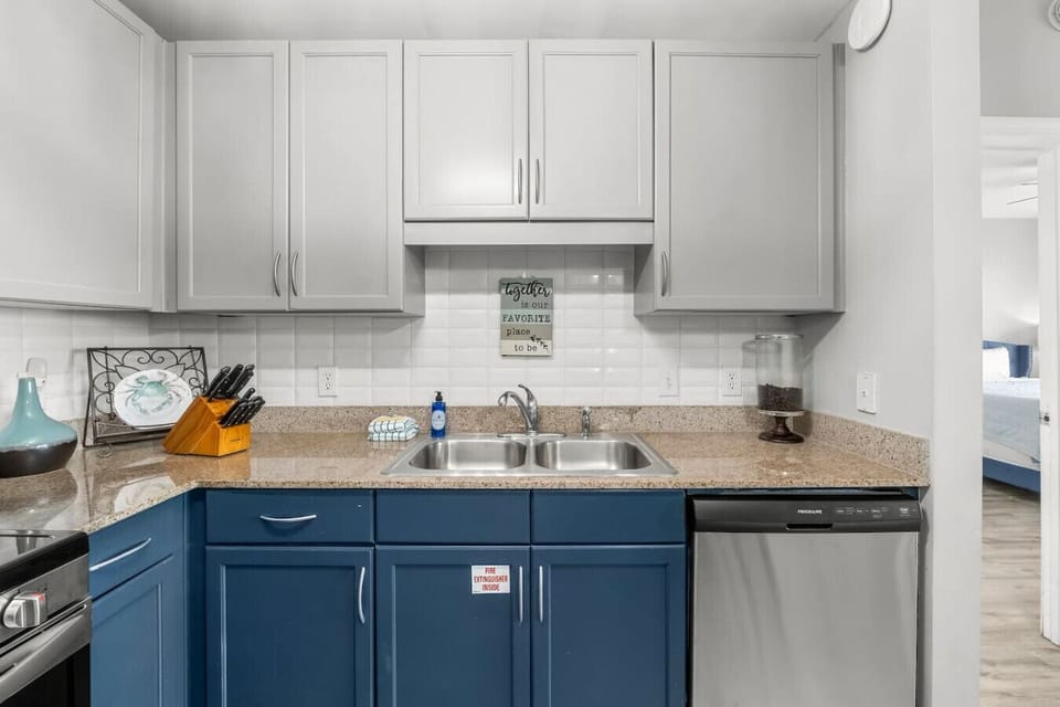 Fully stocked kitchen