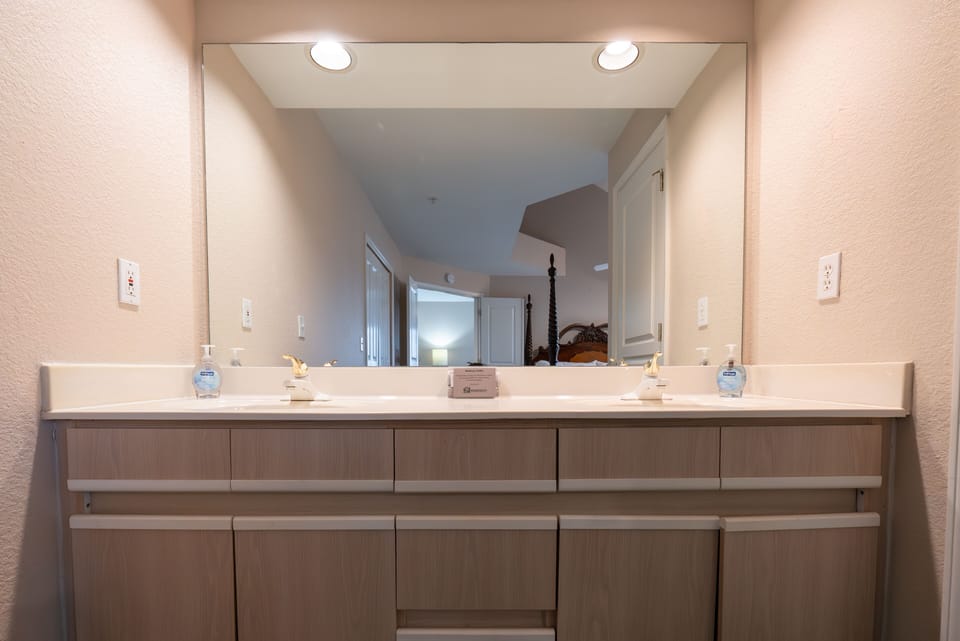 Double Sink Vanity in Master Bedroom