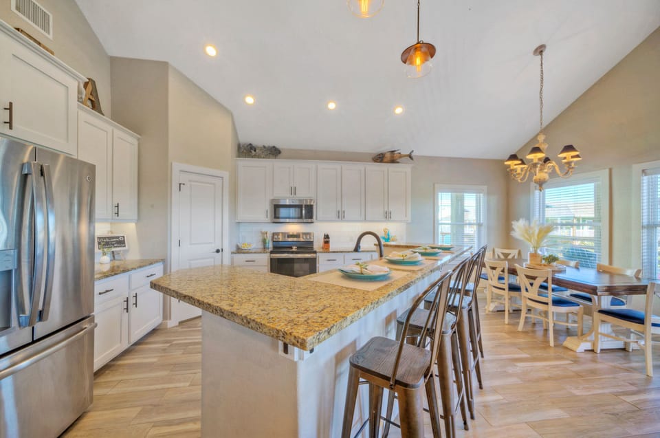 Kitchen island.