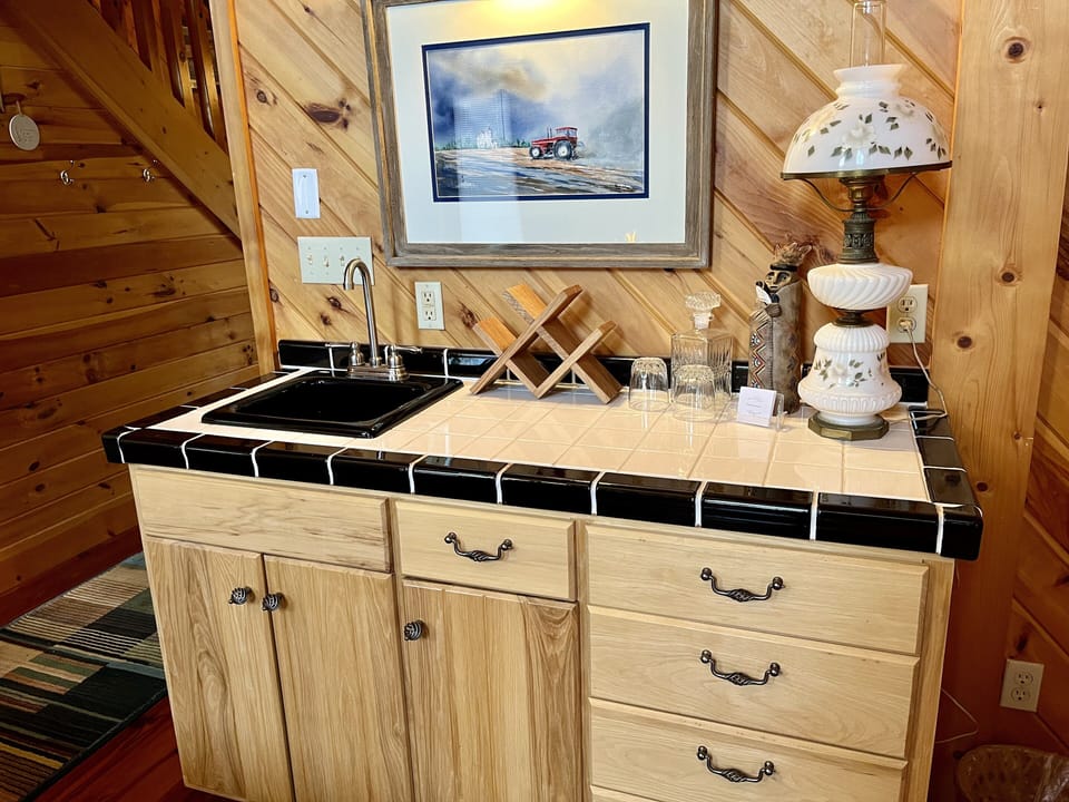 Mini bar located in the living room 