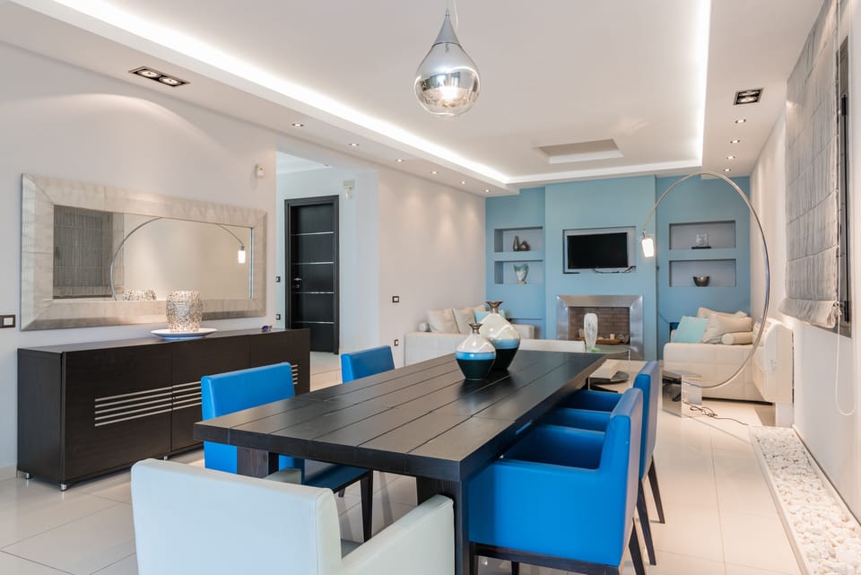 Featuring a luxurious dinning area for culinary moments.