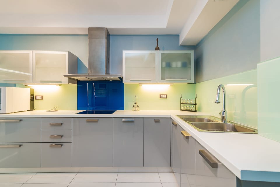 A fully equipped kitchen, the perfect spot for rustling up a feast.